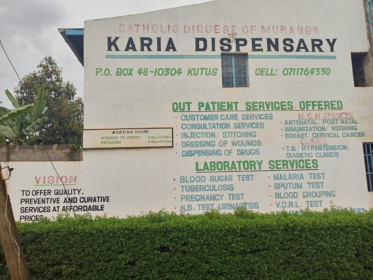 Karia Dispensary Signboard